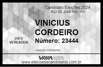 Candidato VINICIUS CORDEIRO 2024 - RIO DE JANEIRO - Eleições