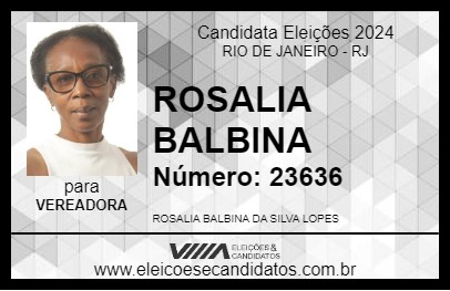 Candidato ROSALIA BALBINA 2024 - RIO DE JANEIRO - Eleições