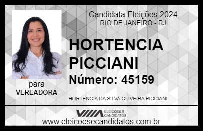 Candidato HORTENCIA PICCIANI 2024 - RIO DE JANEIRO - Eleições