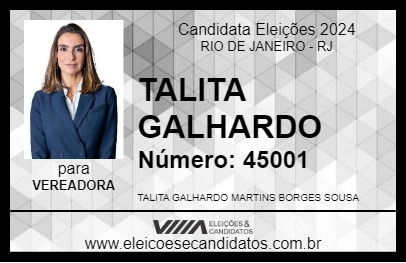 Candidato TALITA GALHARDO 2024 - RIO DE JANEIRO - Eleições