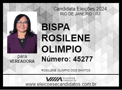 Candidato BISPA ROSILENE OLIMPIO 2024 - RIO DE JANEIRO - Eleições