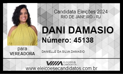 Candidato DANI DAMASIO 2024 - RIO DE JANEIRO - Eleições