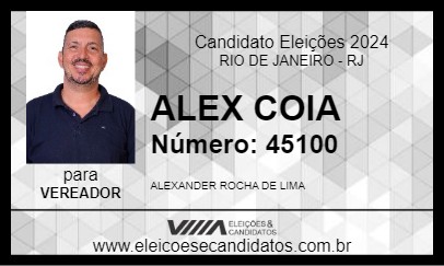 Candidato ALEX COIA 2024 - RIO DE JANEIRO - Eleições