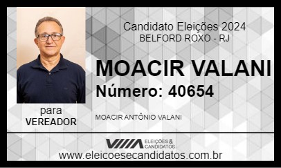 Candidato MOACIR VALANI 2024 - BELFORD ROXO - Eleições