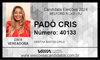 Candidato PADÓ CRIS 2024 - BELFORD ROXO - Eleições