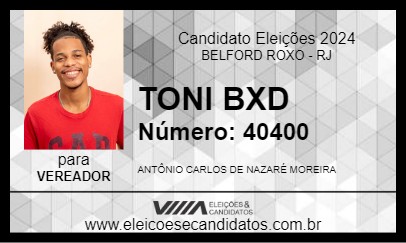 Candidato TONI BXD 2024 - BELFORD ROXO - Eleições