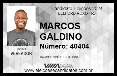 Candidato MARCOS GALDINO 2024 - BELFORD ROXO - Eleições