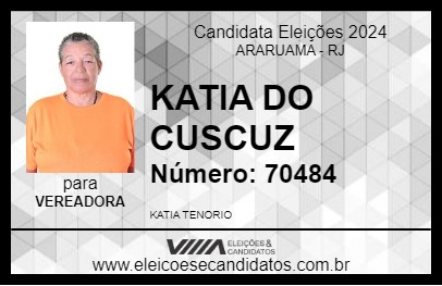 Candidato KATIA DO CUSCUZ 2024 - ARARUAMA - Eleições