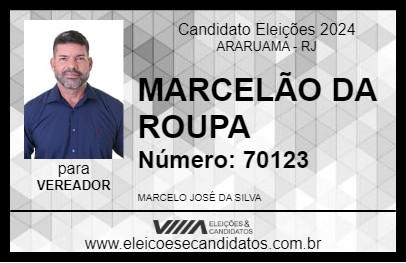 Candidato MARCELÃO DA ROUPA 2024 - ARARUAMA - Eleições