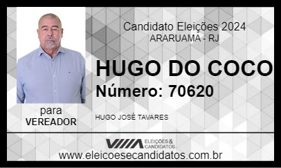 Candidato HUGO DO COCO 2024 - ARARUAMA - Eleições