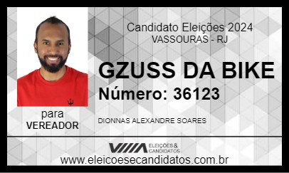 Candidato GZUSS DA BIKE 2024 - VASSOURAS - Eleições