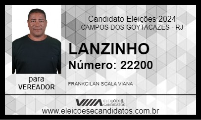 Candidato LANZINHO 2024 - CAMPOS DOS GOYTACAZES - Eleições