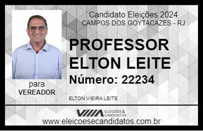 Candidato PROFESSOR ELTON LEITE 2024 - CAMPOS DOS GOYTACAZES - Eleições