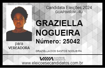 Candidato GRAZIELLA NOGUEIRA 2024 - GUAPIMIRIM - Eleições