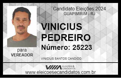 Candidato VINICIUS PEDREIRO 2024 - GUAPIMIRIM - Eleições