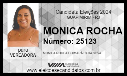 Candidato MONICA ROCHA 2024 - GUAPIMIRIM - Eleições