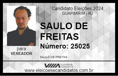 Candidato SAULO DE FREITAS 2024 - GUAPIMIRIM - Eleições