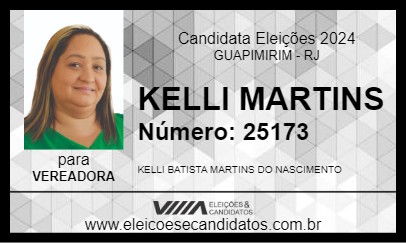 Candidato KELLI MARTINS 2024 - GUAPIMIRIM - Eleições