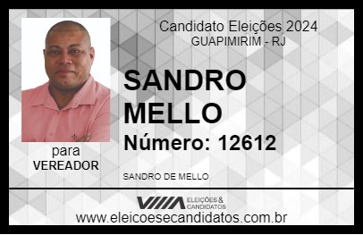 Candidato SANDRO MELLO 2024 - GUAPIMIRIM - Eleições