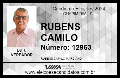 Candidato RUBENS CAMILO 2024 - GUAPIMIRIM - Eleições