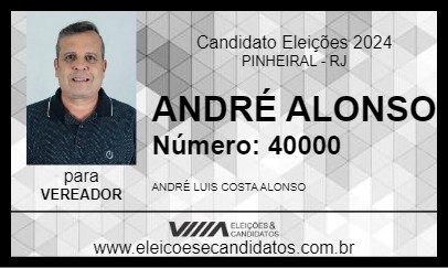 Candidato ANDRÉ ALONSO 2024 - PINHEIRAL - Eleições