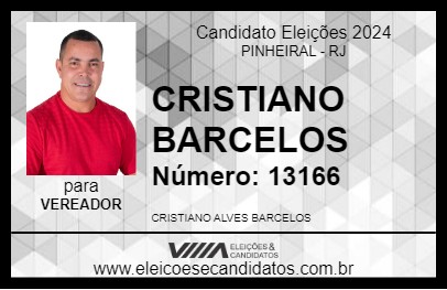 Candidato CRISTIANO BARCELOS 2024 - PINHEIRAL - Eleições