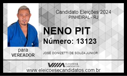 Candidato NENO PIT 2024 - PINHEIRAL - Eleições