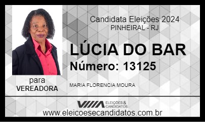 Candidato LÚCIA DO BAR 2024 - PINHEIRAL - Eleições