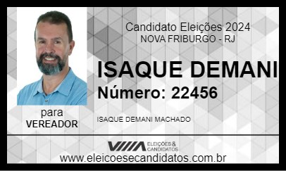 Candidato ISAQUE DEMANI 2024 - NOVA FRIBURGO - Eleições