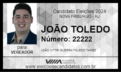 Candidato JOÃO TOLEDO 2024 - NOVA FRIBURGO - Eleições