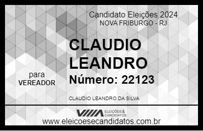 Candidato CLAUDIO LEANDRO 2024 - NOVA FRIBURGO - Eleições