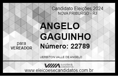 Candidato ANGELO GAGUINHO 2024 - NOVA FRIBURGO - Eleições