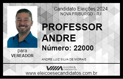 Candidato PROFESSOR ANDRE 2024 - NOVA FRIBURGO - Eleições