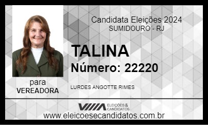 Candidato TALINA 2024 - SUMIDOURO - Eleições