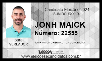 Candidato JONH MAICK 2024 - SUMIDOURO - Eleições