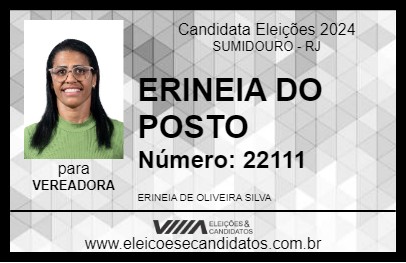 Candidato ERINEIA ENFERMEIRA 2024 - SUMIDOURO - Eleições