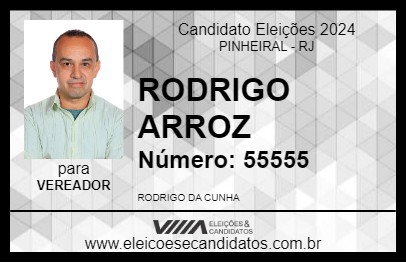 Candidato RODRIGO ARROZ 2024 - PINHEIRAL - Eleições