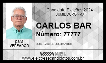 Candidato CARLOS BAR 2024 - SUMIDOURO - Eleições