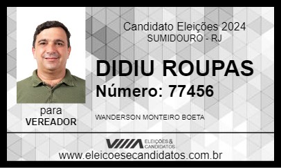 Candidato DIDIU ROUPAS 2024 - SUMIDOURO - Eleições