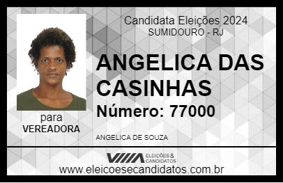 Candidato ANGELICA DAS CASINHAS 2024 - SUMIDOURO - Eleições