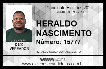 Candidato HERALDO NASCIMENTO 2024 - SUMIDOURO - Eleições