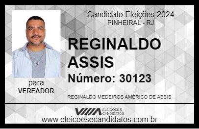 Candidato REGINALDO ASSIS 2024 - PINHEIRAL - Eleições