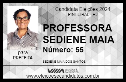 Candidato PROFESSORA SEDIENE MAIA 2024 - PINHEIRAL - Eleições