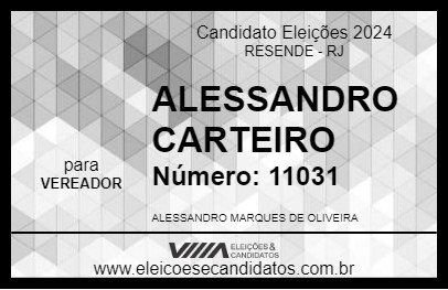 Candidato ALESSANDRO CARTEIRO 2024 - RESENDE - Eleições