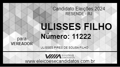 Candidato ULISSES FILHO 2024 - RESENDE - Eleições