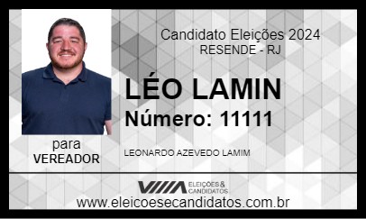 Candidato LÉO LAMIN 2024 - RESENDE - Eleições