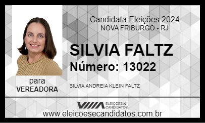 Candidato SILVIA FALTZ 2024 - NOVA FRIBURGO - Eleições