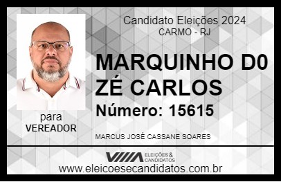 Candidato MARQUINHO D0 ZÉ CARLOS 2024 - CARMO - Eleições