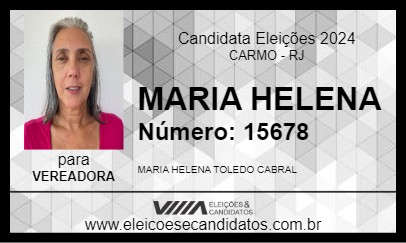 Candidato MARIA HELENA 2024 - CARMO - Eleições