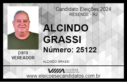 Candidato ALCINDO GRASSI 2024 - RESENDE - Eleições